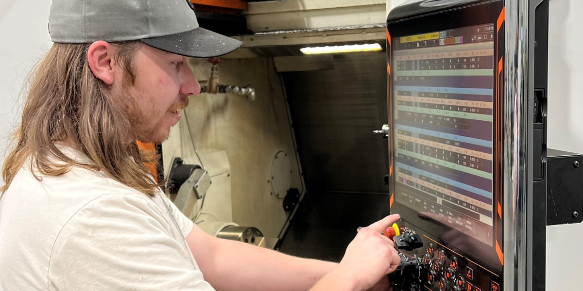 Man working on machine